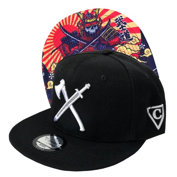 Capiche [99+ VARIATIONEN] Snapback Cap - Kappe - Baseball - Mütze - Herren - Schwarz - Samurai - Soldat - Asiaten - Japan - [Warrior] The Samurai