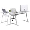 58" L-Shaped Gaming Desk Corner Computer Desk PC Laptop Table Workstation White