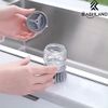 Soap Dispenser Palm Dish Scrub Brush with Storage Bracket and Drain Base - Green