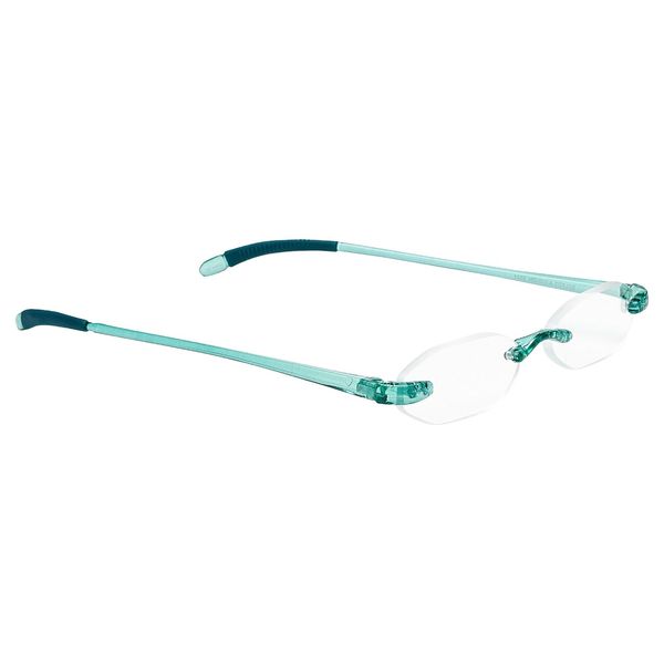 Select-A-Vision Flexi Lights Rimless Round Unisex Readers, Aqua Blue, 2.00