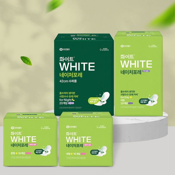 White sanitary pad Nature Fore Ultra Slim Medium 36 sheets 1 pack + 1 pack etc.