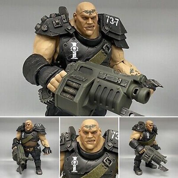 CUSTOM REPAINT OGRYN IMPERIAL GUARD DARKTIDE ACTION FIGURE WARHAMMER 40,000 40K