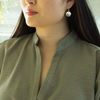 Tuscany Silver Women's Sterling Silver Hammered Round Drop Earrings