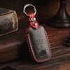 Smasol Smart Key Case, Genuine Leather, Stylish, New 4 Buttons, Black