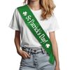St Patrick's Day! Sash - Green with Silver Text - Irish Sash