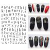 LANODO 8 Nail Stickers Alphabet 3D Alphabet English Arabic Numerals Alphabet Beautiful Nail Sticker DIY (2051)