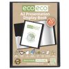 eco-eco 2 x A2 50% Recycled 20 Pocket Black Folder Presentation Display Book