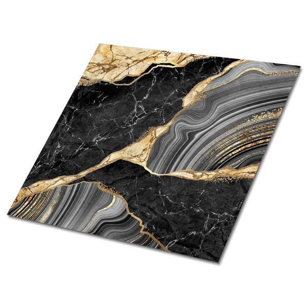 9pcs Tile Stickers Set Kitchen Peel and Stick Decals Marble mosaic