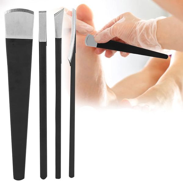 Watris Veiyi Pedicure Knife Set, Ingrown Toenail Knife Remover, 4PCS Callus Shaver, Professional Foot Scraper Tools, Foot Knife for Callus Removal Dead Skin Corn File Rasp (6.3in)