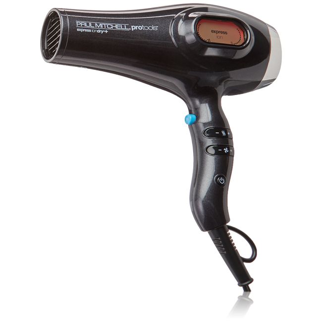 Paul Mitchell Express Ion Dry+ Hair Dryer, Digital Ionic Hair Dryer, Multiple Heat + Speed Settings, For Salon-Level Blowouts