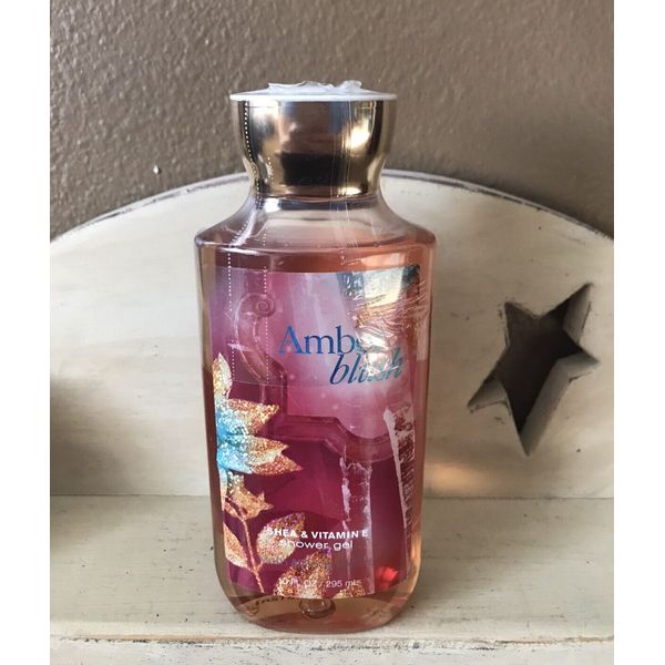 Bath Body Works Amber Blush 10 Oz Shower Gel Body Wash Shea Vitamin E Retired