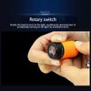 2 X Waterproof Mini USB Rechargeable LED  Flashlight Pocket Keychain (Ran.Color)