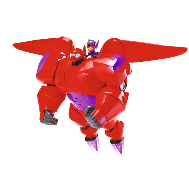 Big Hero 6:The Series Flame Blast Flying Baymax Kids Toy Action Figure Baymax Toy Fist Rocket Fires
