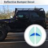 RATCHROLL Reflective Bumper Decal Blue Arc Blue Eyes Pattern Reflective Car Sticker Personalized Decoration