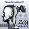 Head Shaver 7D, Wyklaus Upgrade Head Shavers for Bald Men, Head Electric Razor with Nose Hair Trimmer, Waterproof Wet/Dry Mens Grooming Kit, Anti-Pinch, LED Display, USB Rechargeable