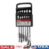 12PC Ratcheting Wrench Set Chrome Vanadium Steel 72 Tooth Durable Tool Case New
