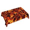 Walmsco Tablecloth Red flame Decor For Dining Room Kitchen Rectangular Table Cover 132 * 178cm