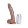 Lynx 10 Inch Dildo with Balls - Brown