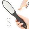 Dermatologist Supervised TAKES Exfoliating Heel Care Heel File Double Sided Stainless Steel Feet Heel Exfoliating (Black)