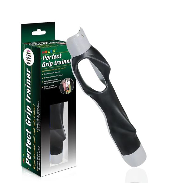 SUBORAWOS Golf Grip Trainer, Swing Trainer, Training Aid Posture Correction Practice Alignment, Right & Left Hand Practice Assistant for Beginner (Grey)