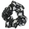 Assorted Colors Lace Scrunchies, 3-Pack, Black, Red & Dark Blue