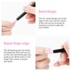 5pcs Pumice Stone Nail File Set, Nail Art Quartz Stone Polishing Pen Exfoliating Cuticle Pusher Manicure Grinding Rod for Household Beauty Salon