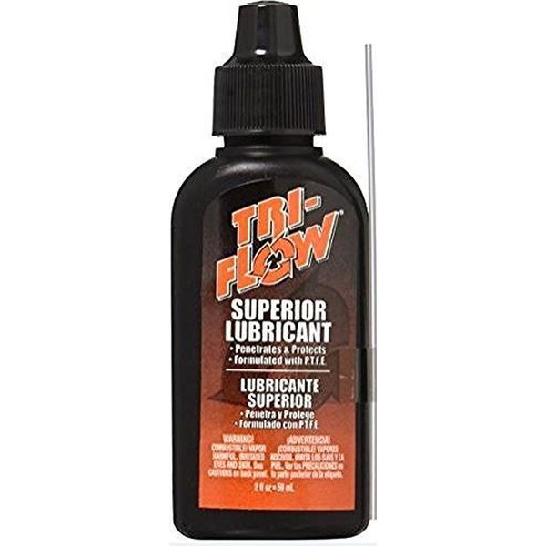 Tri-Flow TF21010 Superior Lubricant with Drip Bottle- 2 oz , Black/Red