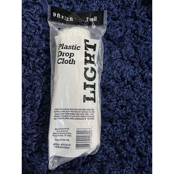 Plastic Drop Cloth Light 9FT x 12FT