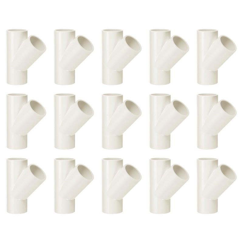 MECCANIXITY 10 Pcs PVC Fitting, 3 Way 45 Degree 1