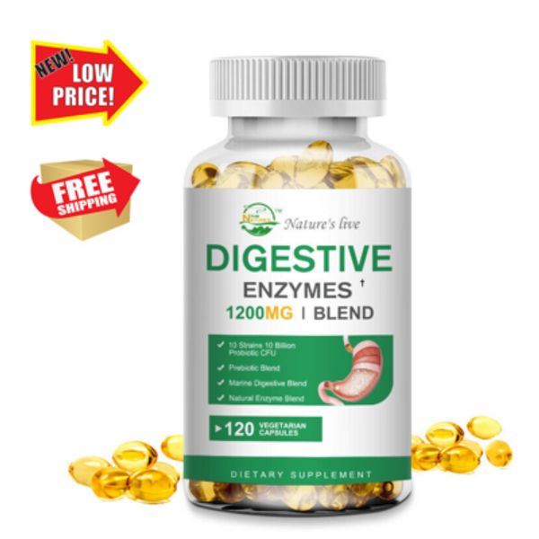 Digestive Enzymes With Prebiotic & Probiotics Gas,Constipation & Bloating Relief