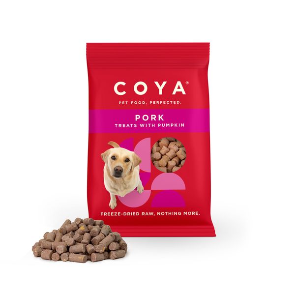 COYA Freeze-Dried Raw Dog Treats, Pork (40g) Hypoallergenic & Grain Free, Made With 90% Meat & 10% Pumpkin | Raw Dog Treats In A Easy Freeze-Dried Solution, Raw Without The Chore