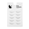 False Eyelashes, Natural, Transparent Shaft, Bunch Feeling, Easy to Apply, Beginners, Easy to Apply, Self Eyelashes, Natural, 5 Pairs, Black, Eyelashes, Upper Eyelashes, 02