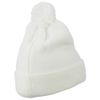 Canada Maple Leaf Embroidered Pom Beanie - White OSFM