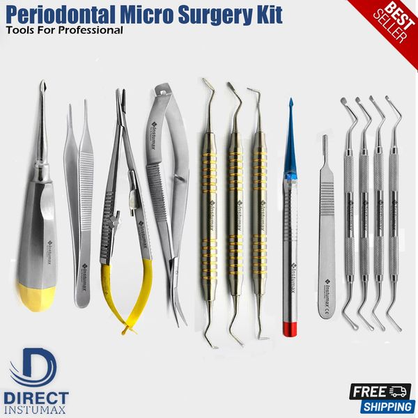 Periodontal Extracting Tissue Surgery Gum Gingival Microsurgery Curettes Knives