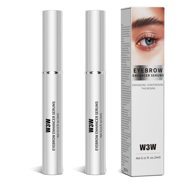 2PCS Eyebrow Serum Nourishing Brow Enhancing Serum for Longer Fuller Thicker Eyebrows Gentle No Irritating 3ml