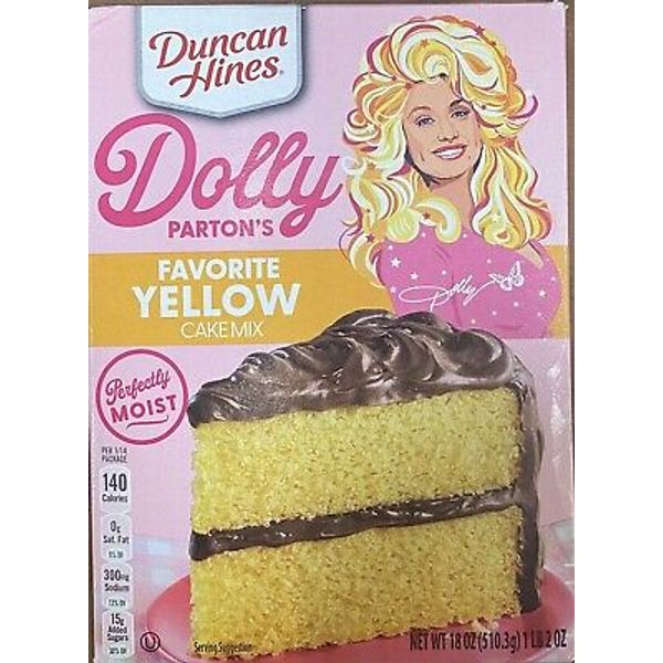 Duncan Hines Dolly Parton's Perfectly Moist FAVORITE YELLOW Cake Mix 18 oz Box