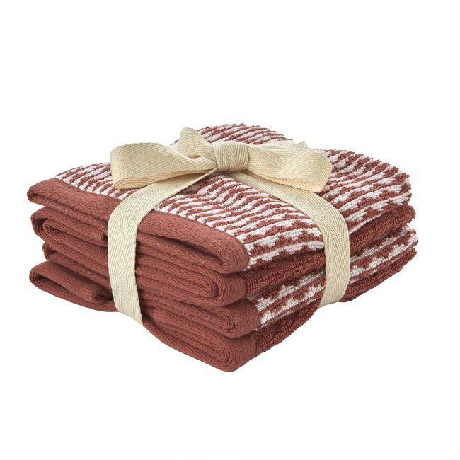 SKL Home Longborough Wash Cloth Set, 12x12, Spice 4 Pack