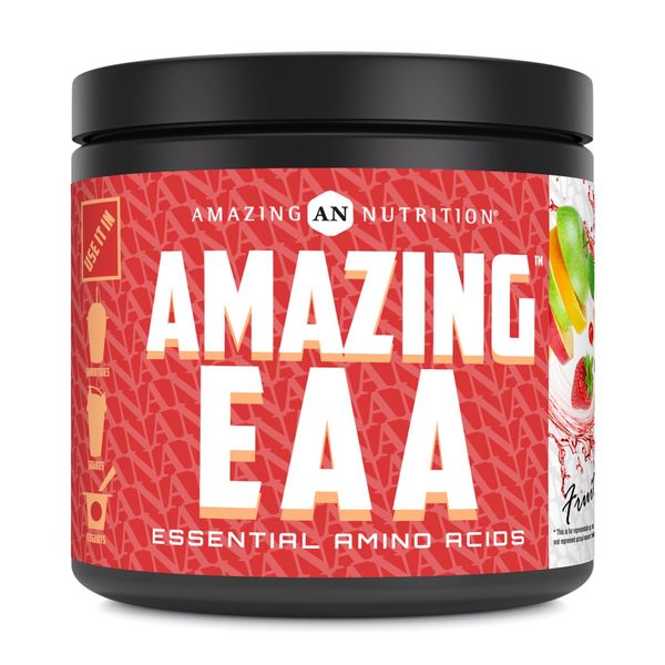 Amazing EAA Essential Amino Acids | 8 Grams EAA's Per Serving | 30 Servings | 330 Grams Powder Supplement | Made in USA (Natural Fruit Punch)