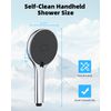 Hibbent 3 Function Shower Head,Self-Cleaning Nozzle Handheld Shower Head