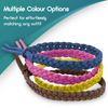 SC Products 12 Pack Natural Mosquito Repellent Bracelets – Nature Leather Braided Wrist Bands for Children and Adults | Adjustable Leather Deet Free | 300-Hour Insect Repellent Protection