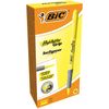BIC Brite Liner Grip Highlighter, Chisel Tip, Yellow, 12-Count