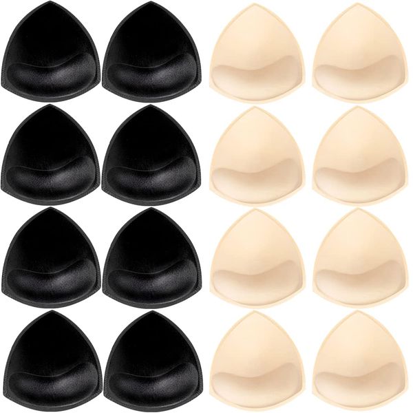 Hicdaw 8 Pairs Bra Pads Inserts Bra Cups Insert Sports Bra Pad Insert Sew in Bra Cups for Women