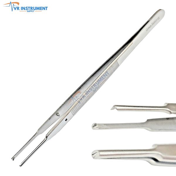 Gerald Tissue Forceps 7" Straight Delicate 1x2 Teeth German Stainless Steel