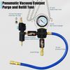 Vacuum Coolant Refill Tool with Gauge Adapter Hoses for Automotive Use