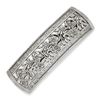 Solid Silver-Tone Flower Hair Barrette 4"