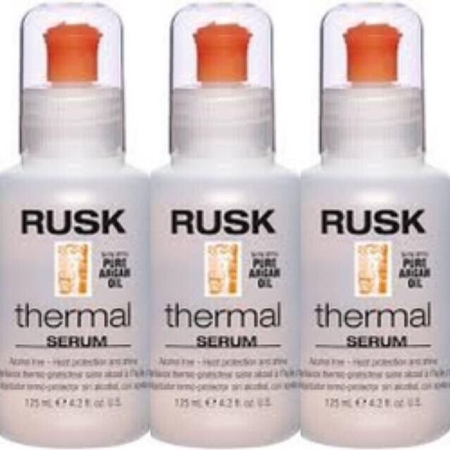 3 PACK SET!!! RUSK THERMAL SERUM 4.2 OZ PURE ARGAN OIL HEAT PROTECTION & SHINE