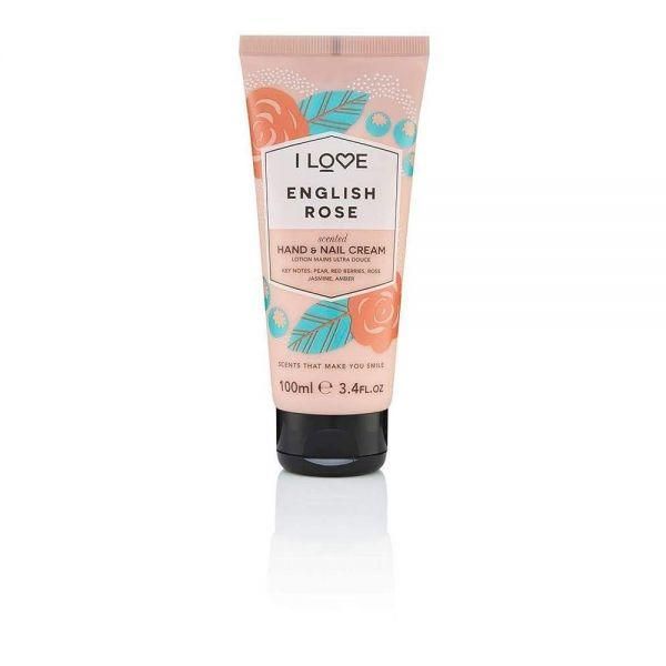 I Love Signature English Rose Scented Hand Nail Cream with Shea Butter and Coconut Oil to revitalize skin