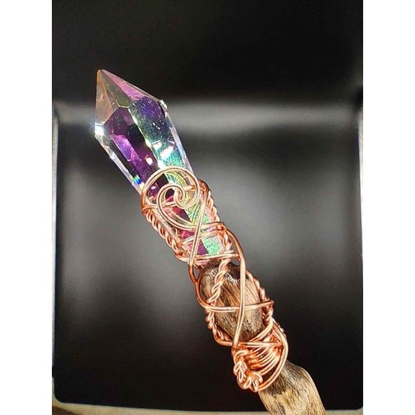 Rainbow Prism Oak Magic Wand