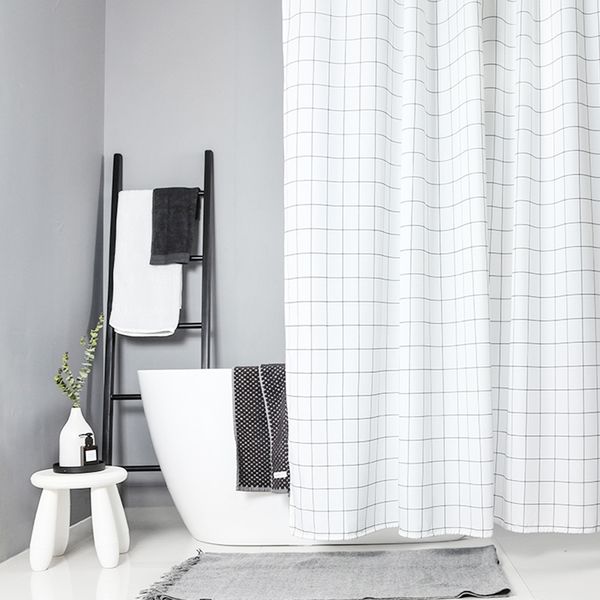 Toilet curtain Toilet shower curtain Bathroom curtain White 180x180