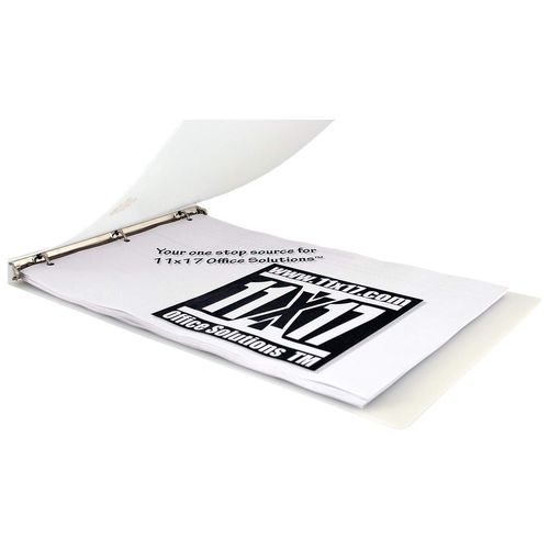 11x17 1/2-Inch Round Ring Poly Binder, Clear Frost (511608)